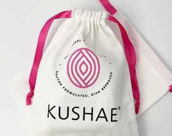 Katoenen cadeauzakjes bedrukt met aangepast logo en trekkoord, bulkbedankjes