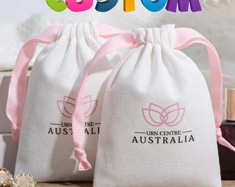 Custom Logo Cotton Canvas Drawstring Pouch, Jewelry  display picture 1