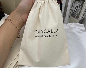 Set of 20/50/100 Natural Cotton Drawstring Pouch, Eco-Friendly Cotton Bags With Drawstring For Jewelry Packaging, Reusable Package Bag