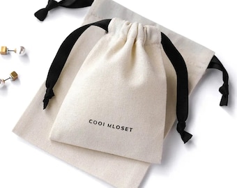 Custom Cotton Drawstring Dust Bag, Handbag Storage Pouch