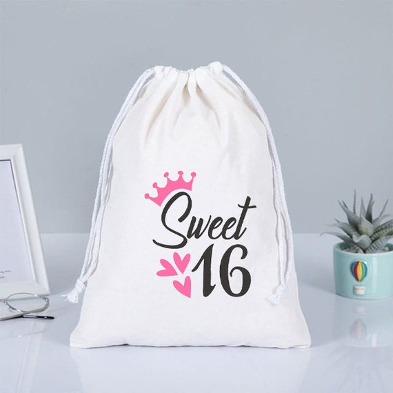 Set of 20/30/50 Sweet 16 Favor Bags Sweet 16 Birthday Favor Etsy