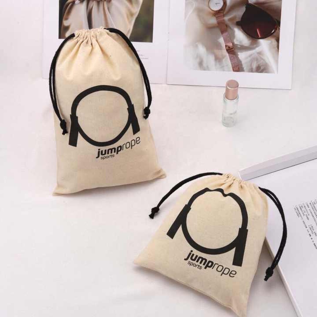 Custom Logo Cotton Drawstring Bag - Personalized Welcome Gift - Etsy
