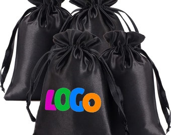 Custom Silk Drawstring Favor Bag, Jewelry Pouch