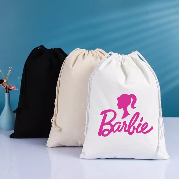 Borse per bomboniere Barbie Doll / Borse per bomboniere Barbie rosa e nere  / Borse per bomboniere Barbie / Borse per dolcetti per bambole Barbie Borse  per Barbie Bomboniere per Barbie -  Italia