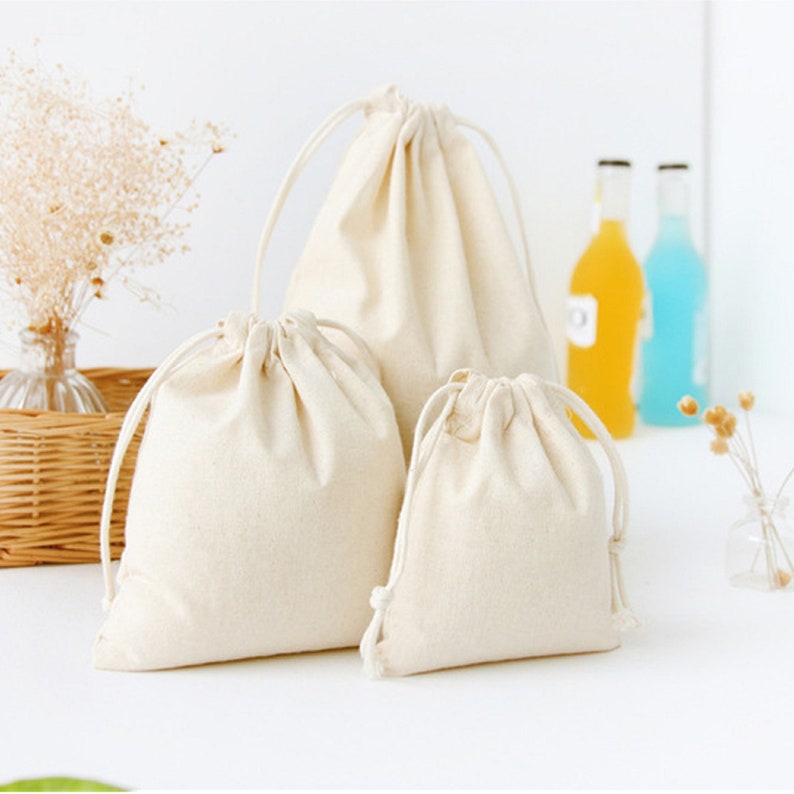 Set of 20 Customized Personalized Favor cotton drawstring bags Etsy