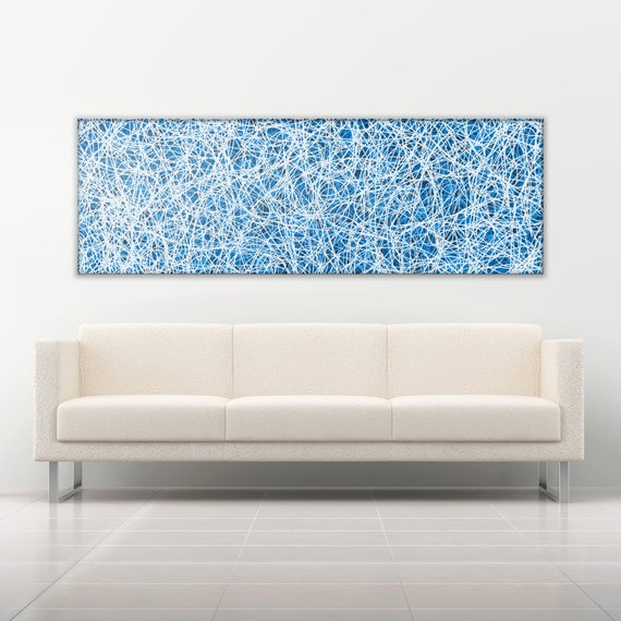 Blue Abstract Expressionist Wall Decor Art Artwork Wall Decor Abstract Wall Decor Expressionist Art Vertical Art Horizontal Artwork Barklem Art