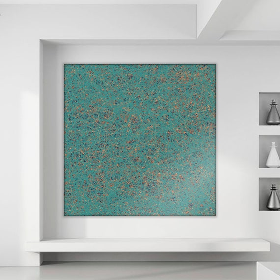 Art Teal Wall Decor Artwork Abstract Expressionist Black Barklem - Teal And Black Wall Art Art Teal Wall Decor Artwork Abstract Expressionist Black Barklem - Teal And Black Wall Art
