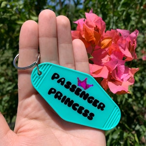 Motel Keychain, Hotel Keychain, Retro Style Keychains, I’m Late for Something, Mama, Passenger Princess, Drive Safe Bestie, IBS Queen