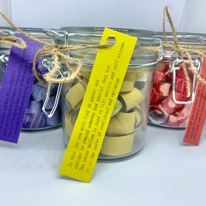 Messages in a Jar, Self-Care Messages, Love, Friendship, Motivational, Positivity Messages, Gifts for Her, Gifts for Him, 50 Quotes in a Jar
