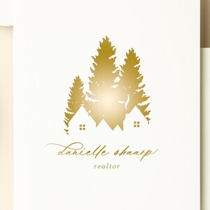 Pine Tree Real Estate Custom Logo Design Premade Branding kit Business Logo Realtor Logo Broker Logo House Logo