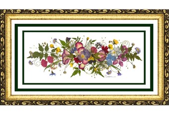 FALL BOUQUET H  7X13 FRAMED