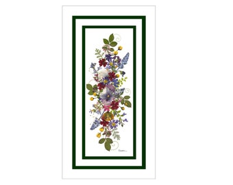 SUMMER BOUQUET vertical 7 x 13  MATTED