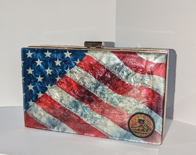 The American Clutch, Purse, Handbag, American Flag