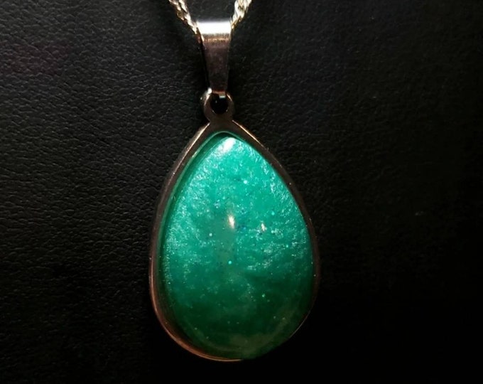 S.W. Mermaid Green Pendant Necklace