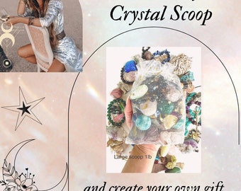 Crystal Confetti Scoop Lucky Crystal Scoop Crystal Mystery Box Assorted Gemstones Mix Crystals Rocks crystal Mineral crystal charms