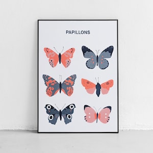 Neón Papillons Riso Impresión DIN A4
