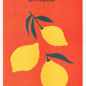 Citrons Riso Print DIN A5 image 2