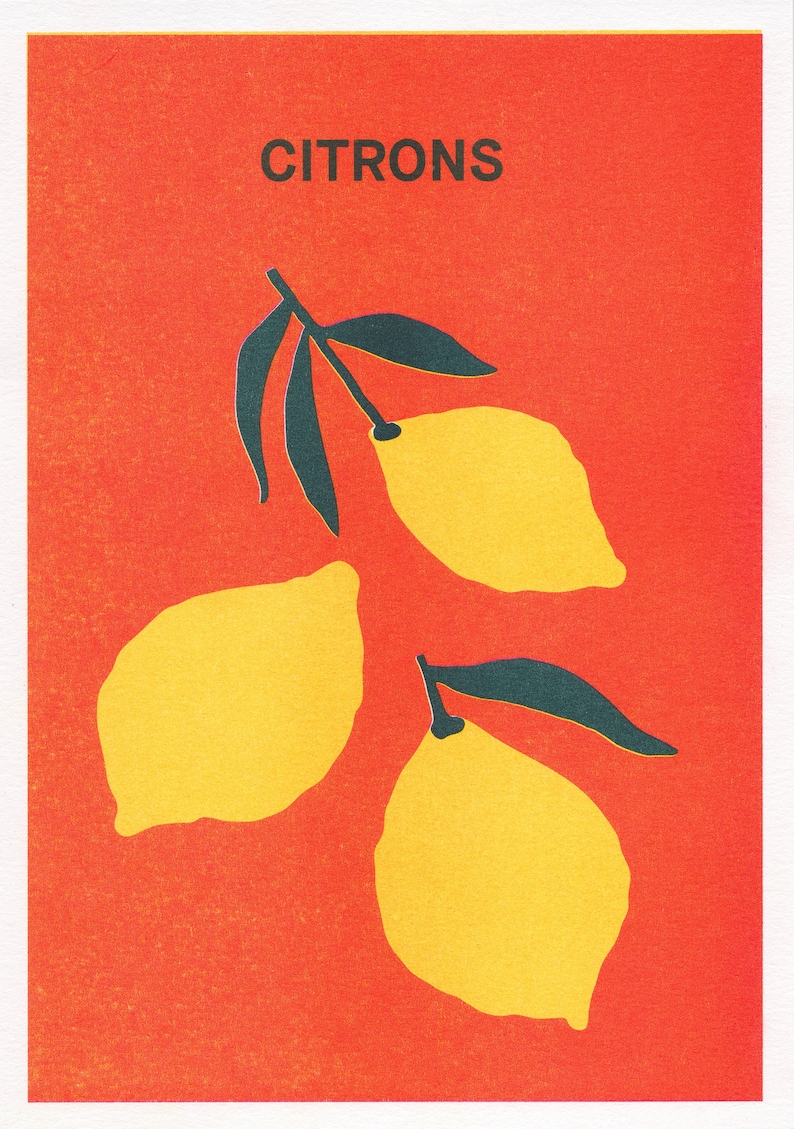 Citrons Riso Print DIN A5 image 2