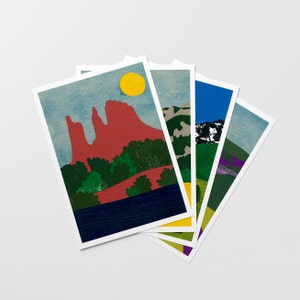 Jeu de cartes postales paysage DIN A6