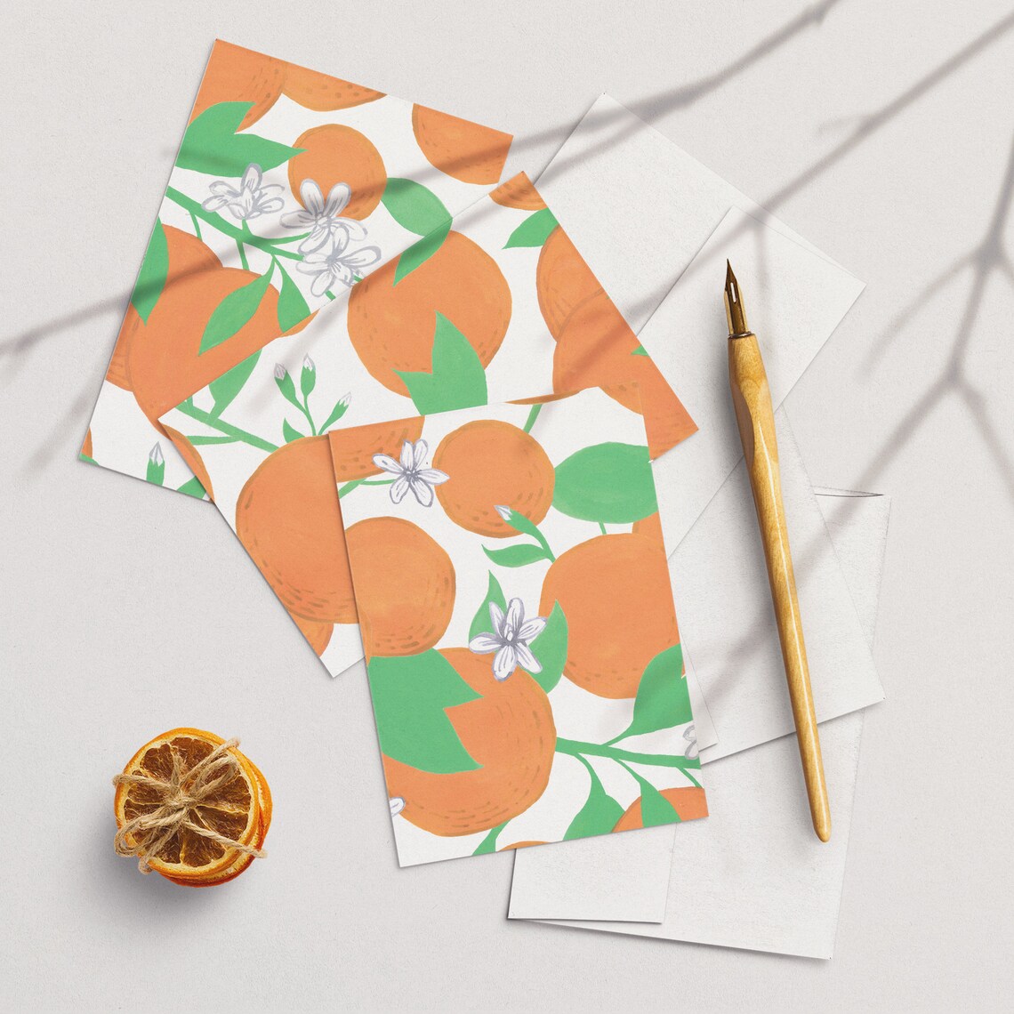 Oranges Greeting Card Set Oranges Cards Blank Cards Fruit Etsy
