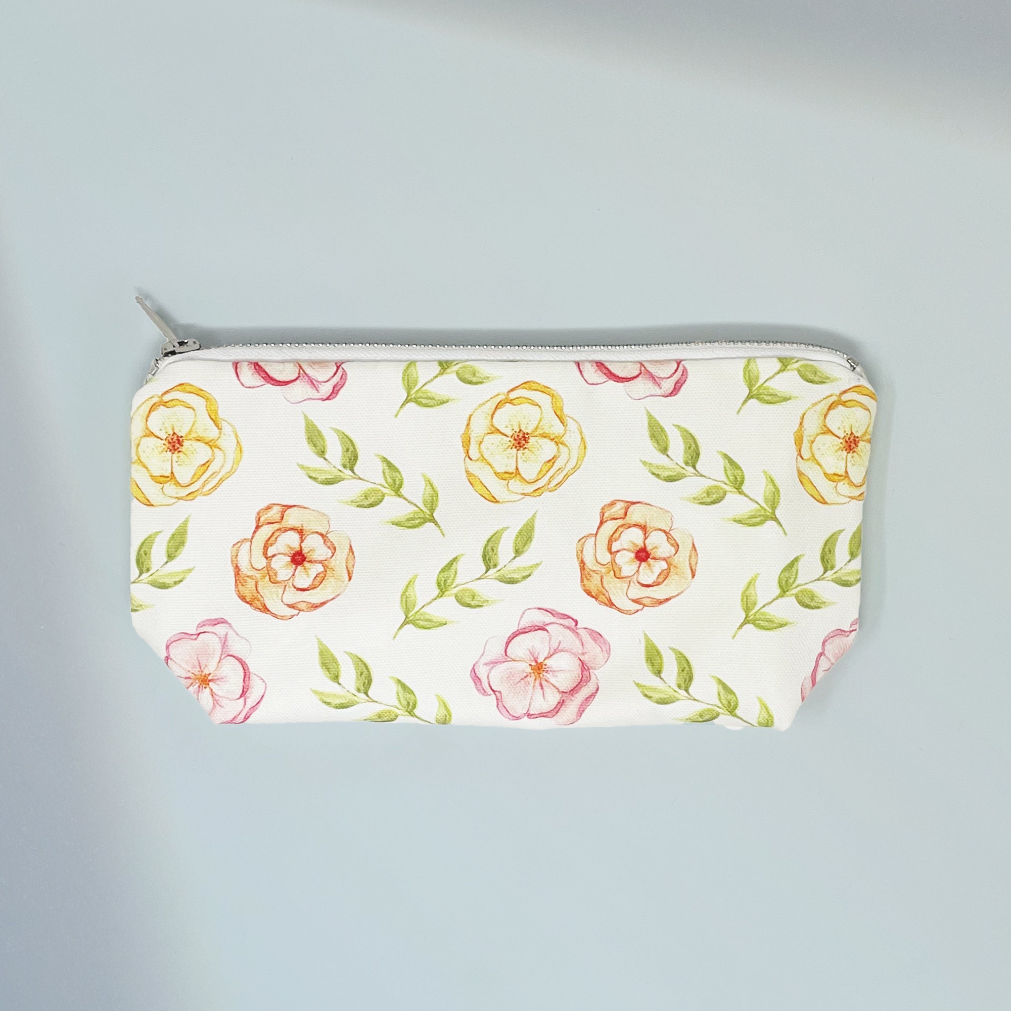 Flower Pencil Case Floral Pencil Pouch Nature Pen Case Etsy