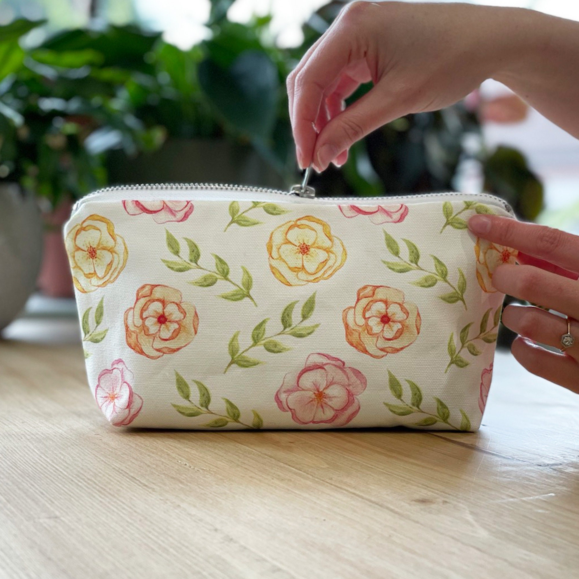 Flower Pencil Case, Floral Pencil Pouch, Nature, Pen Case, Pretty