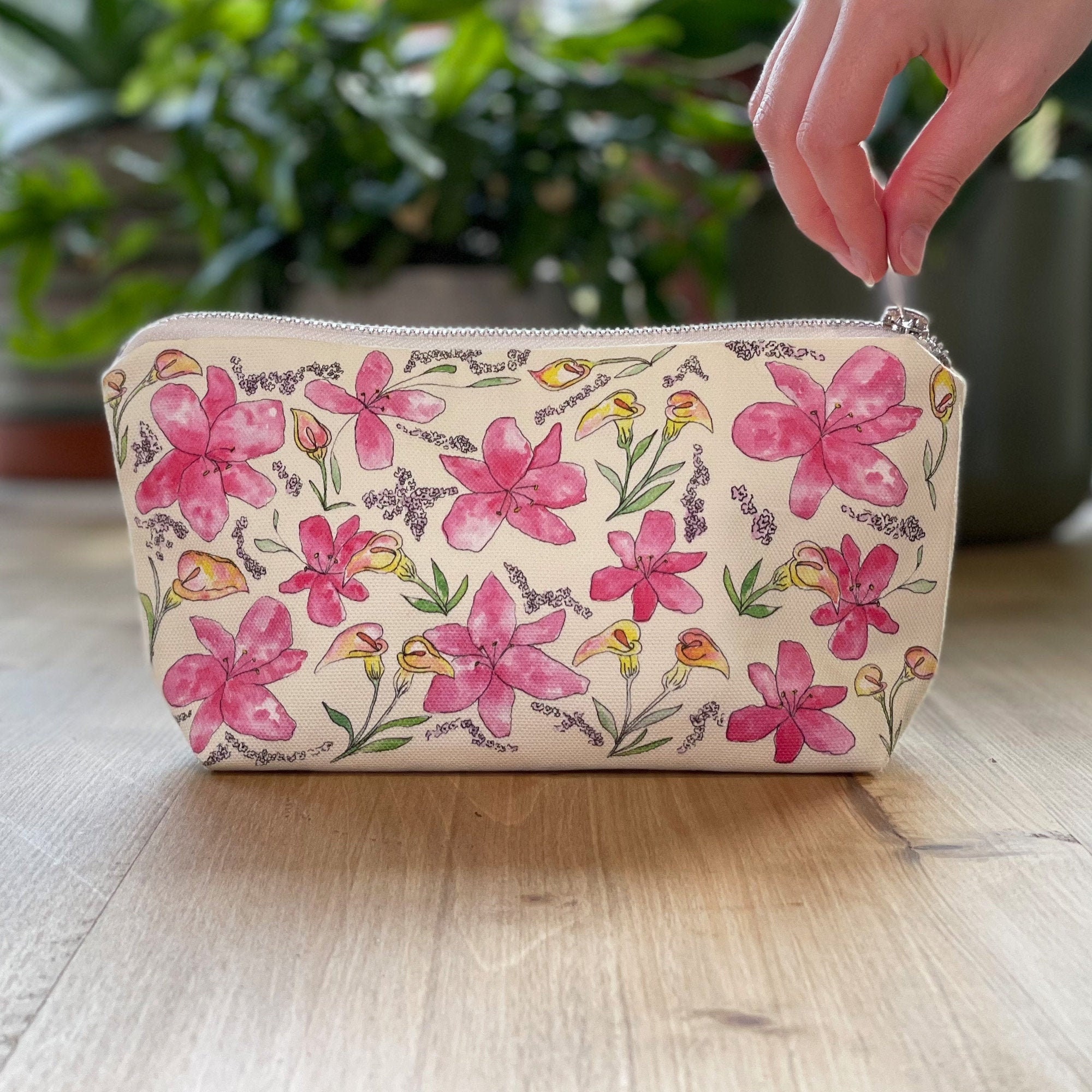 Pencil Case Aesthetic, Floral Pencil Pouch, Cottagecore Pencil Case, Cloth  Handbag, Pencil Bag, Cute Pencil Case, Painted Zipper Pencil Case 