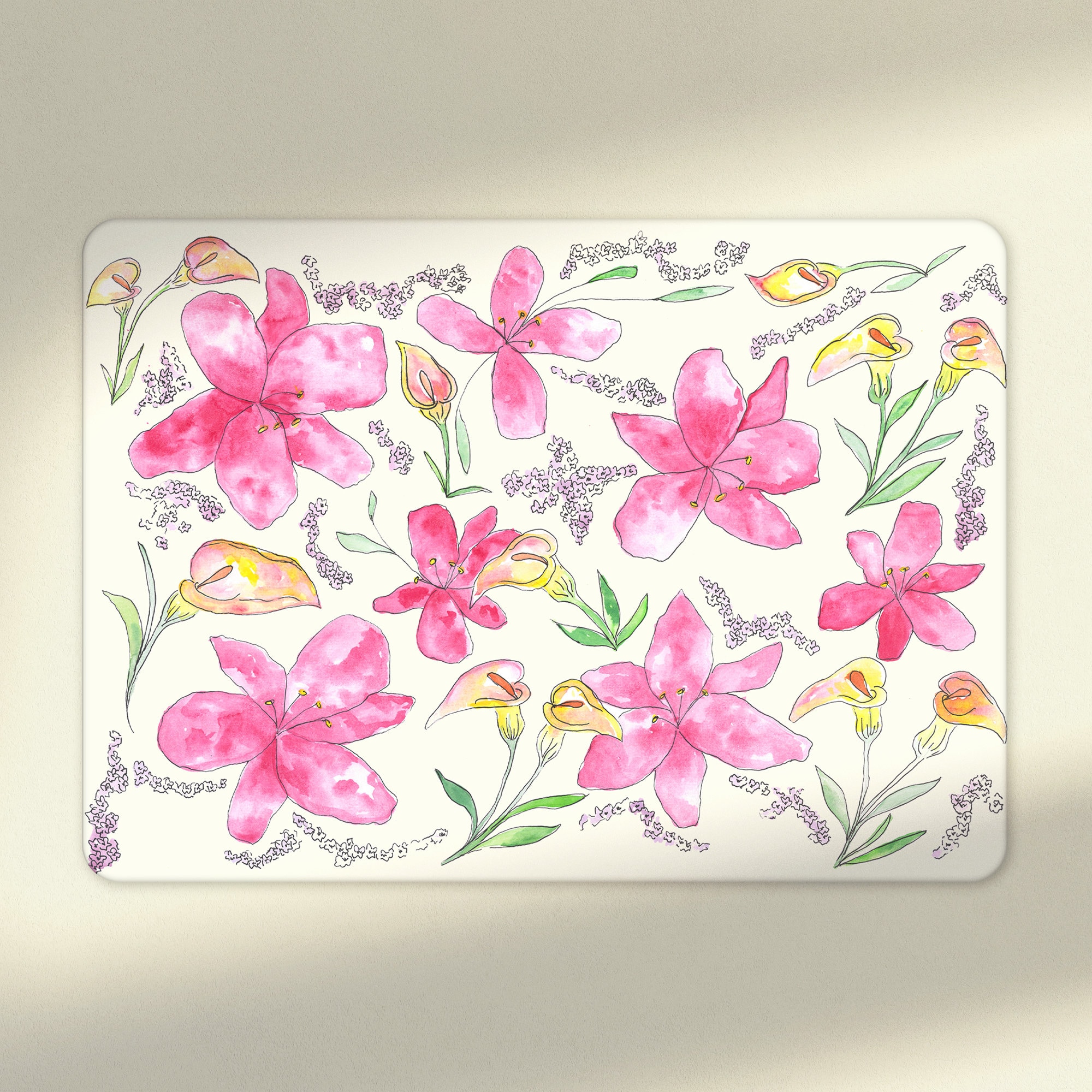 Lilies Flower Placemats Floral Placemats Set Flower Etsy UK