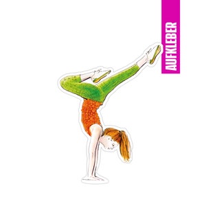 Stickers en kaart voor Yoga Fans - Rode Linzen Yoga - Vaatwasser Geschikt - Illustratie Handgemaakt