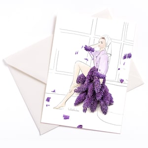 Carte illustrée faite main, Carte d’occasion, Coupon, Art Print, Aquarelle, Illustration, Spa, Bien-être