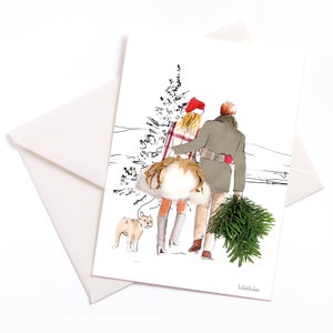 Handmade illustrated Christmas card "Cozy Christmas Time" - Card with envelope, occasion card, greeting card, Christmas card, Advent