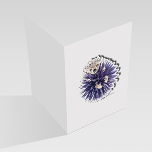 Carte pliante aimantée « Globe Thistle » – motif floral avec enveloppe et emballage durable – carte d'anniversaire, carte d'occasion, bon d'achat
