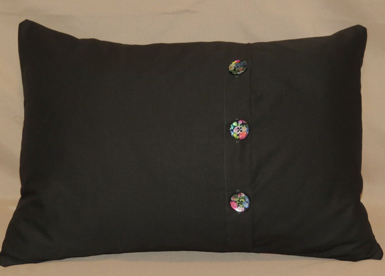 Black Fans /& Cherry Blossoms Japanese Kimono Fabric Pillow Cover 14 x 20