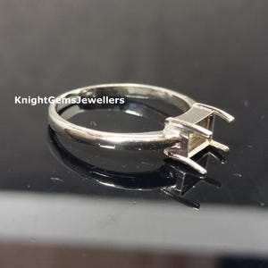 7X5MM Octagon Semi Mount Ring, Without Stone Ring, Unset Ring Blank Ring, 925 Sterling Silver Ring, Prong Setting Ring, Cluster Mount Ring