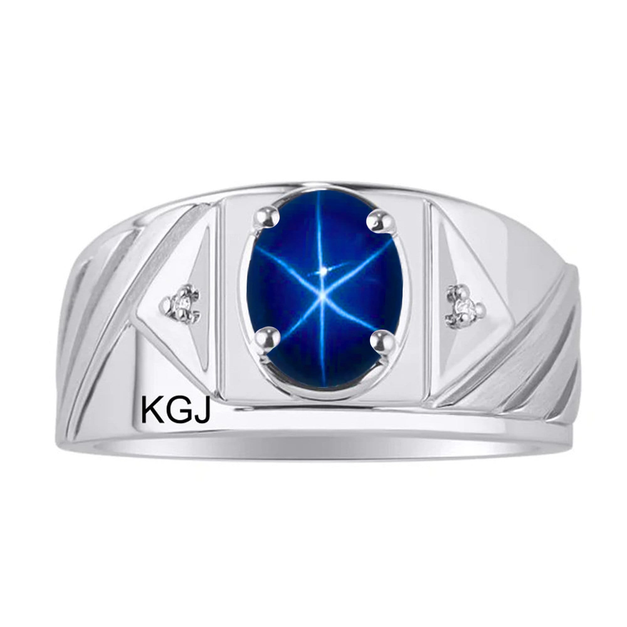 Mens lindy star sapphire ring deals