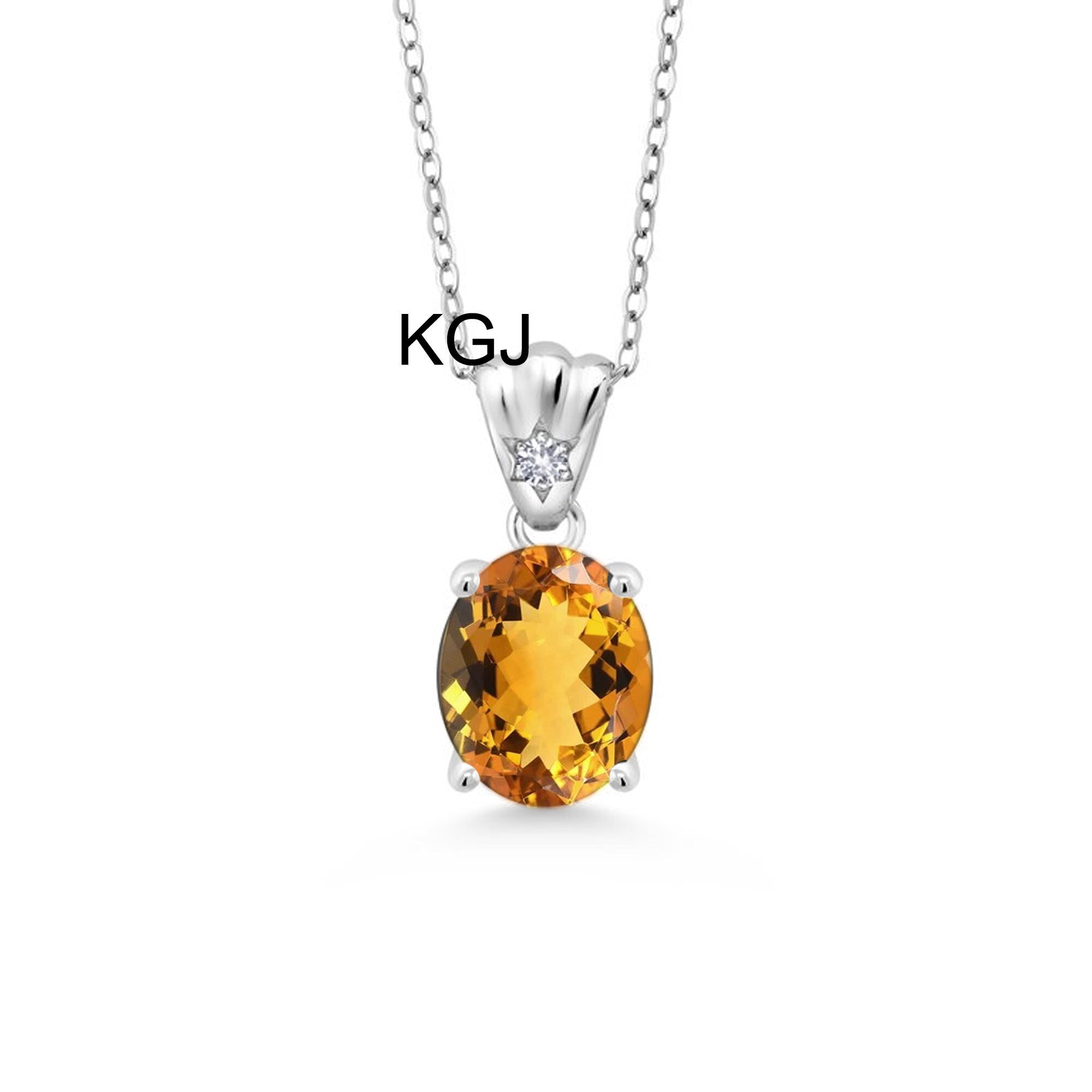 Yellow Topaz Necklace Golden Topaz Necklace Yellow Topaz Pendant In 925 Sterling Silver November Birthstone Pendant