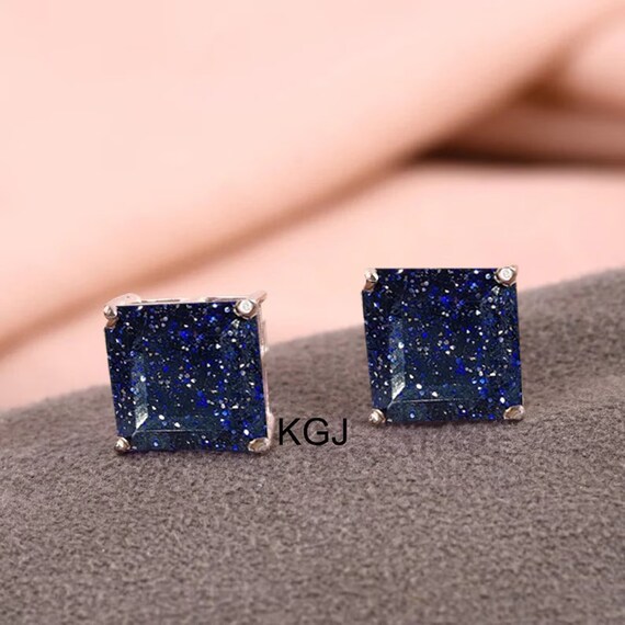 Blue sandstone earrings deals