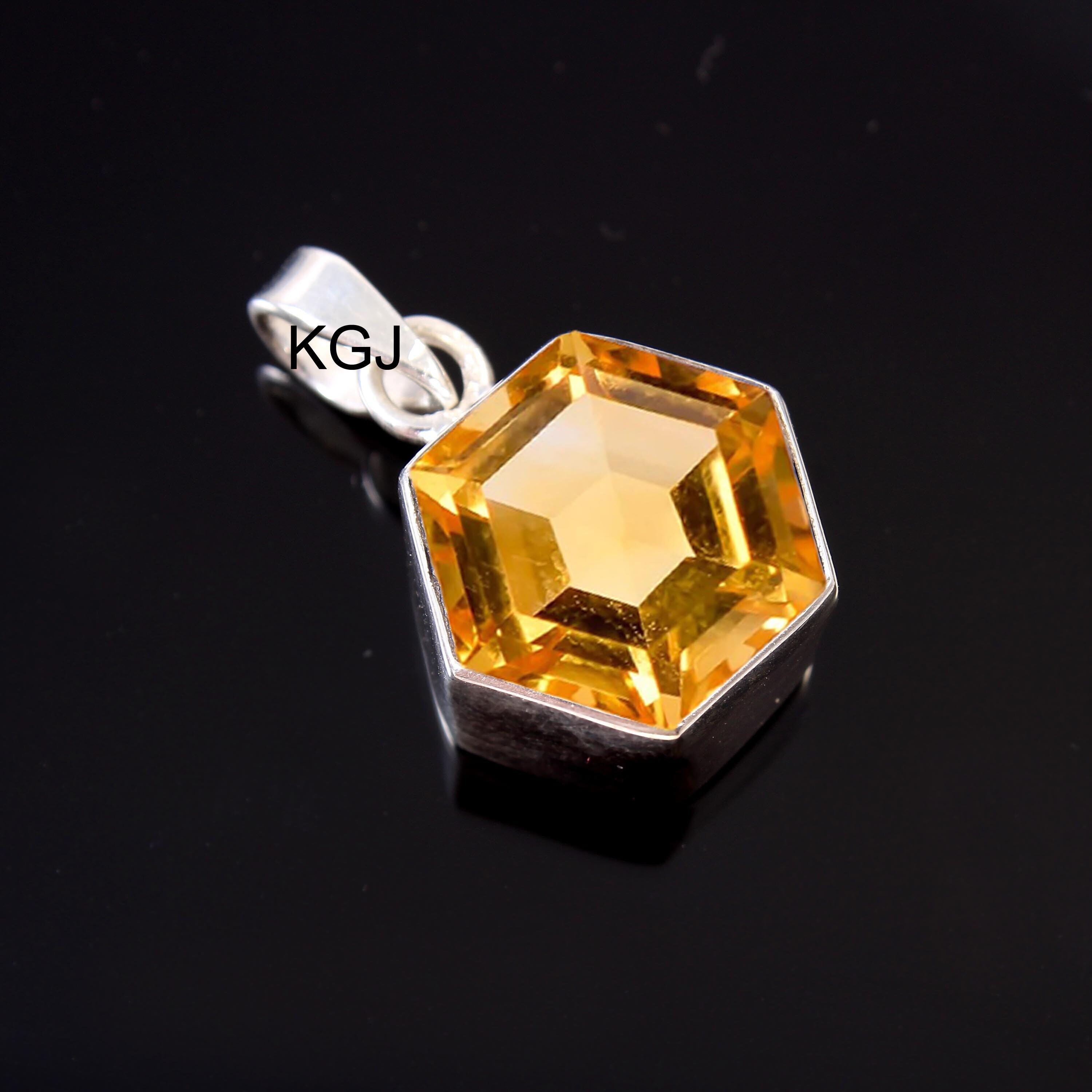 Mens yellow topaz best sale necklace