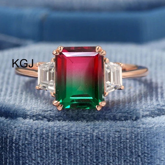 Tourmaline Ring Watermelon Tourmaline Ring Bio Tourmaline Ring