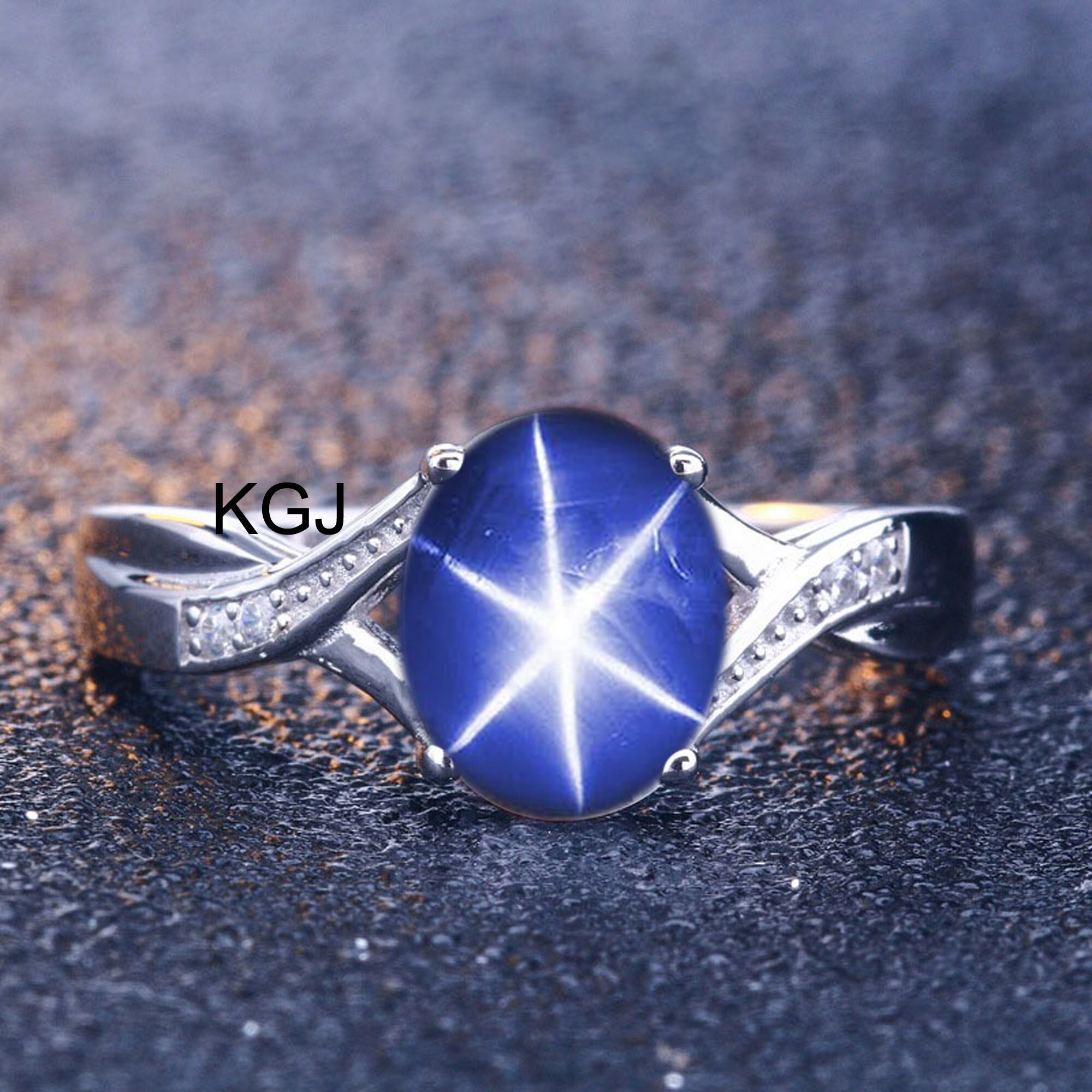 Blue lindy star rings deals