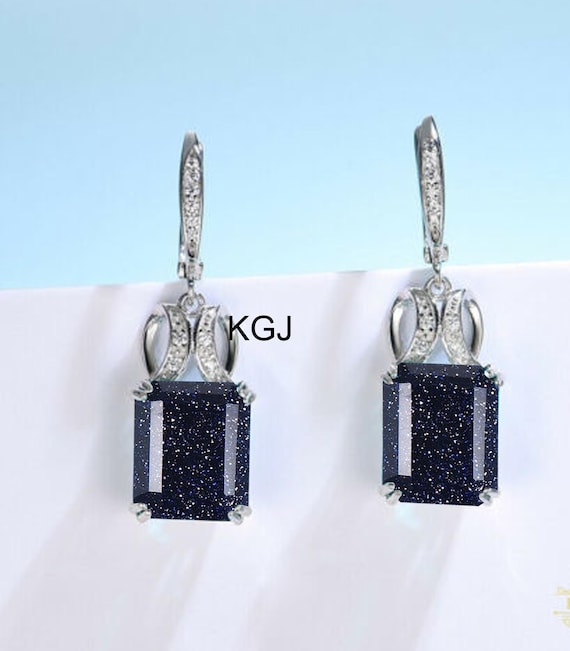 Blue shop sandstone earrings