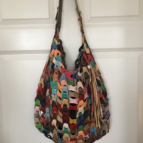 Jesslyn Blake Eco-Responsible Leather shops Hobo Bag - Boho-Multi-Color