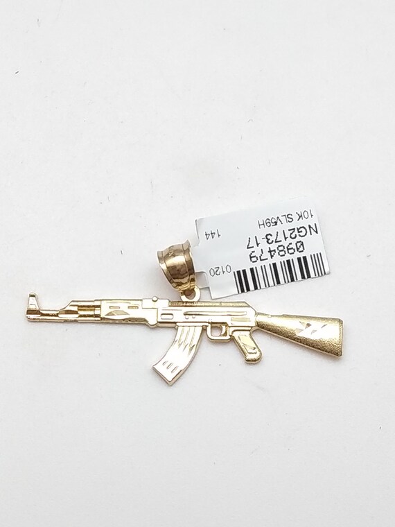 10k gold ak47 pendant