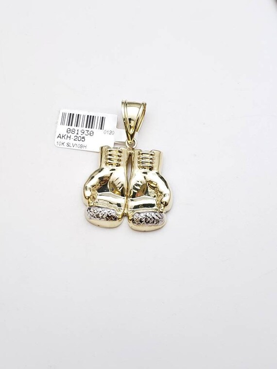 10k boxing gloves pendant