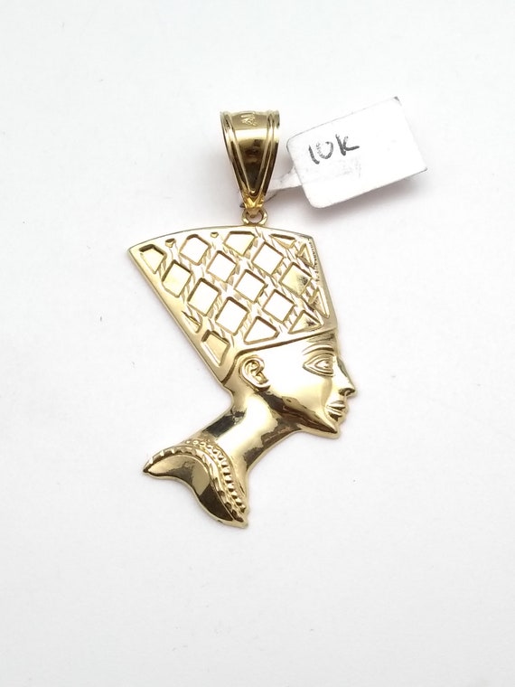10k gold Nefertiti pendant