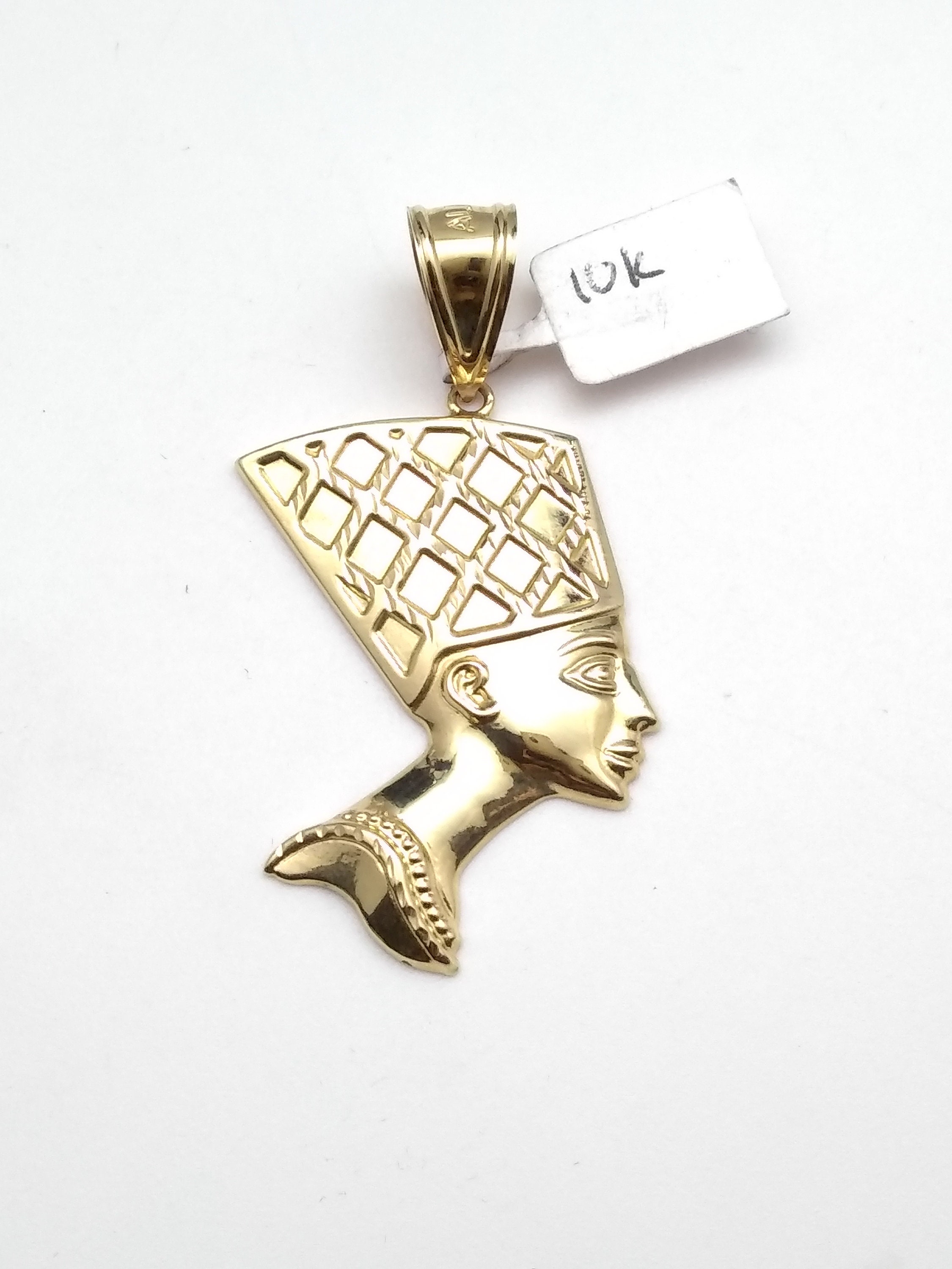 10k gold Nefertiti pendant