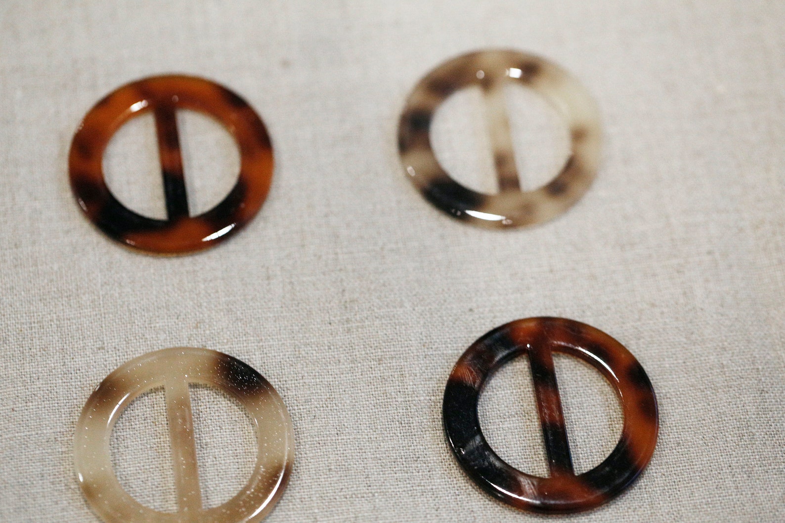 2pc Buckles Tortoise Shell Round Buckles Vintage Style Belt Etsy