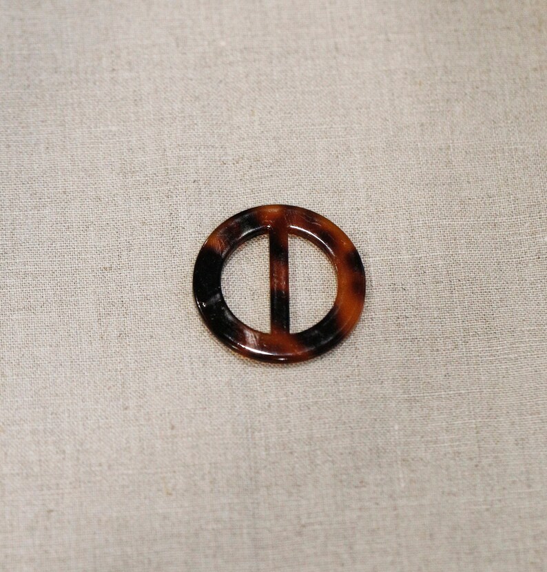 2pc Buckles Tortoise Shell Round Buckles Vintage Style Belt Etsy