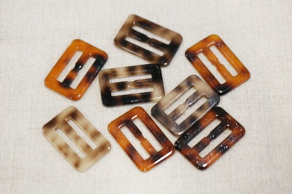 2pc Tortoise Belt Buckles Vintage Style 