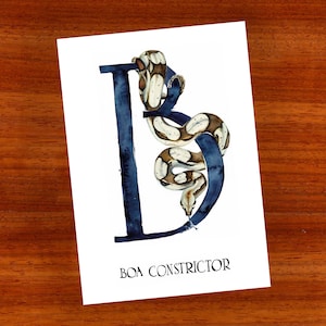 3 x Postkarte "B is for Boa Constrictor"